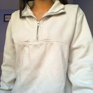 light blue brandy half zip